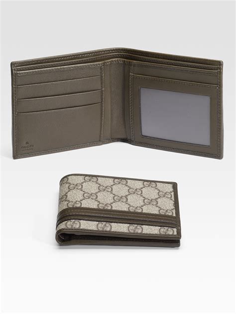 gucci mens wallet with id window|gucci men's bifold wallet.